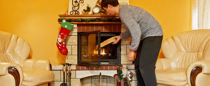 Rusted Metal Fireplace Restoration in Kearns, Utah